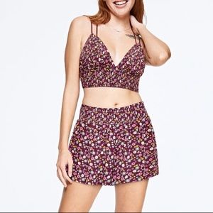 VS PINK Smocked Floral Shorts - XS